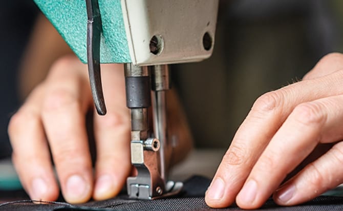 ミシン刺しの写真